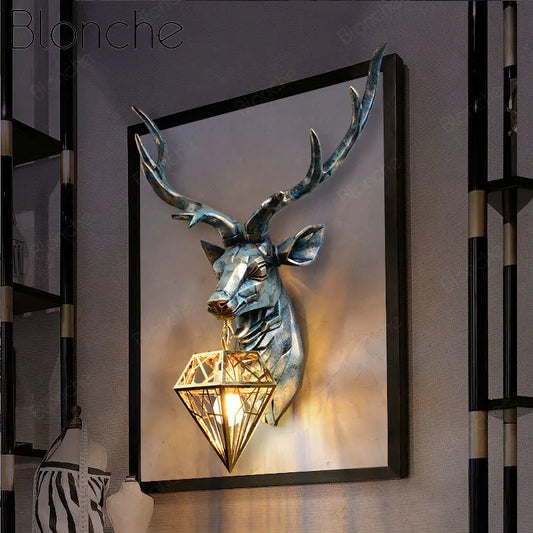 Modern American Deer Wall Lamp