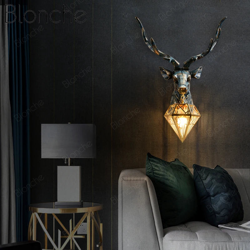 Modern American Deer Wall Lamp