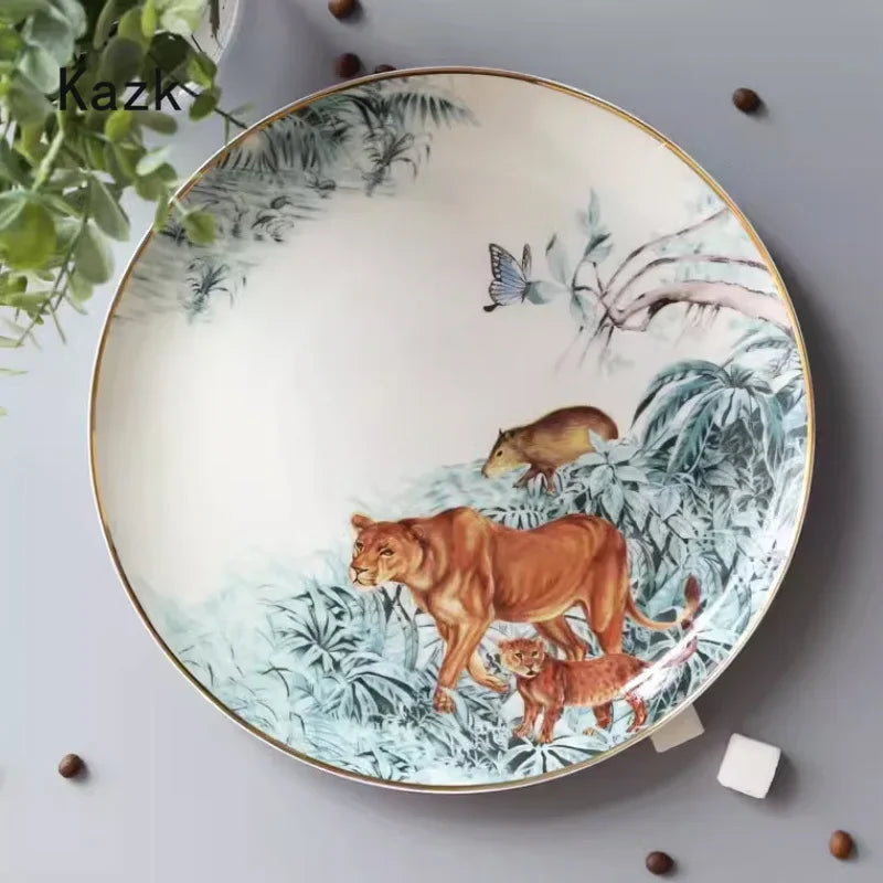 Jungle Style Ceramic Plate