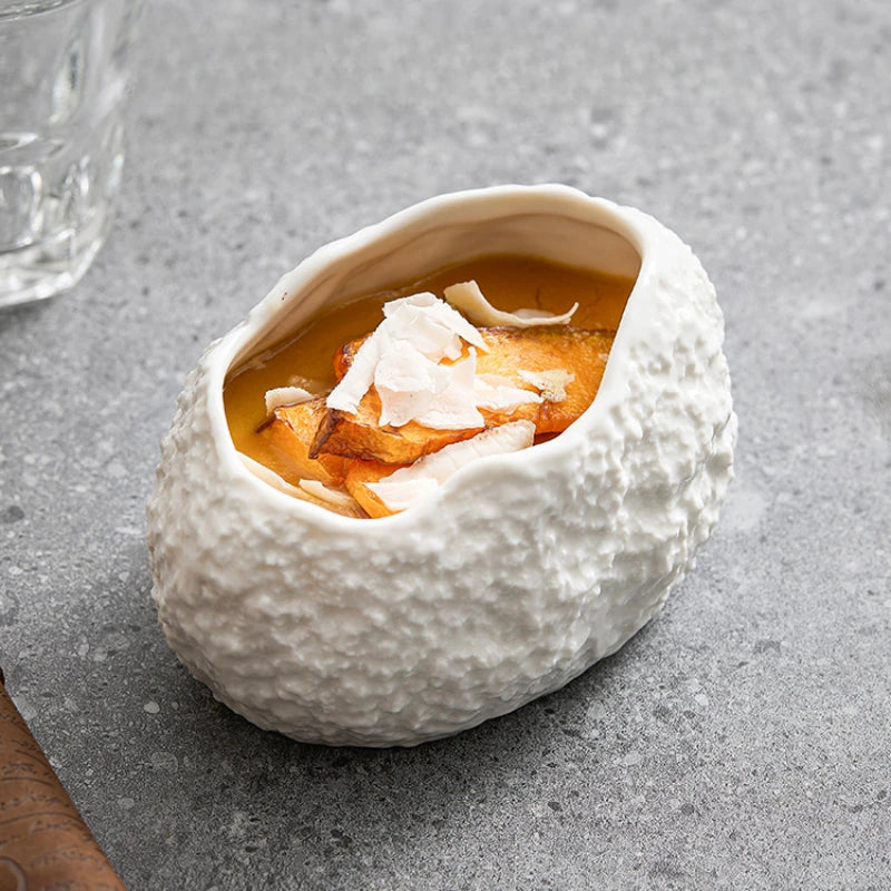 Ceramic Egg-shaped Dessert Bowls