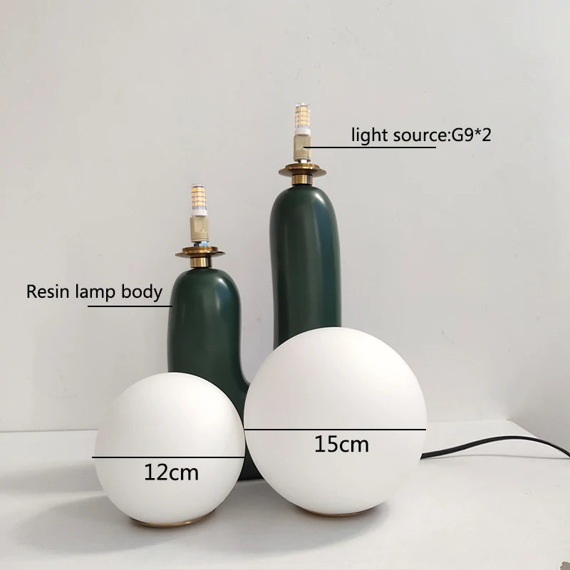 glass ball table lamp