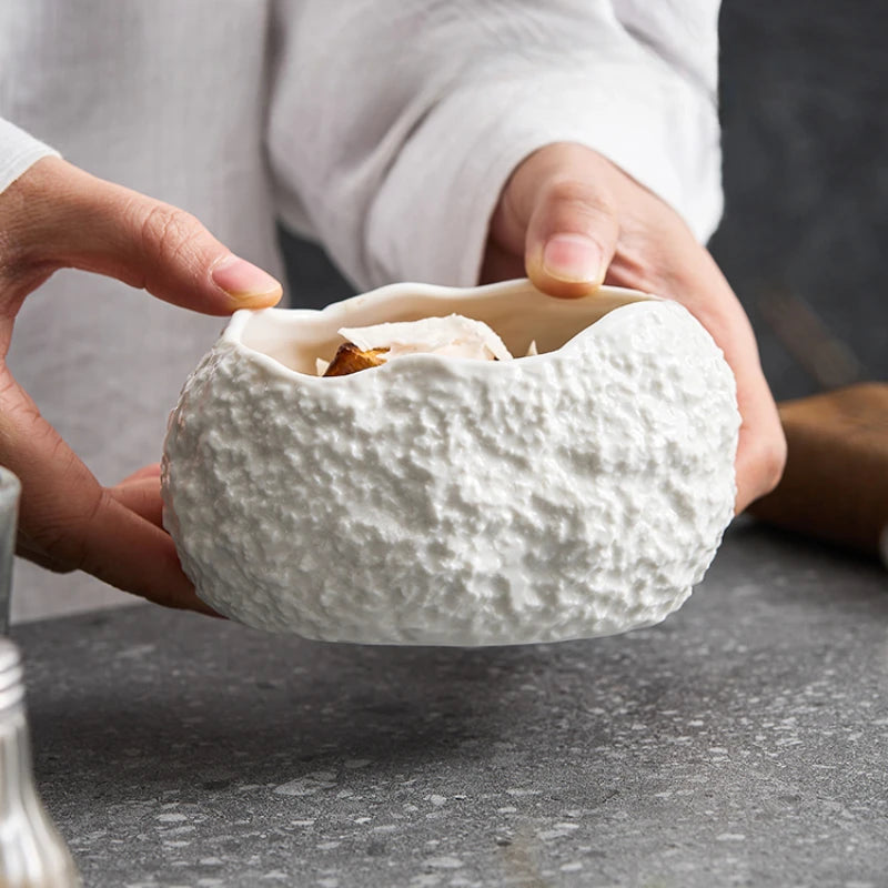 Ceramic Egg-shaped Dessert Bowls