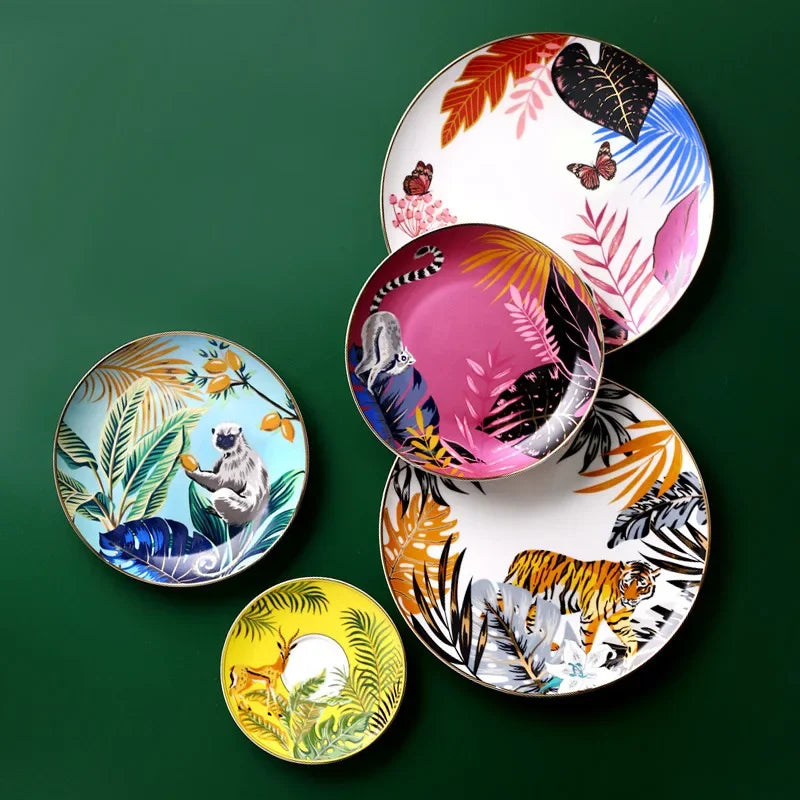 Forest Animal Tiger plates