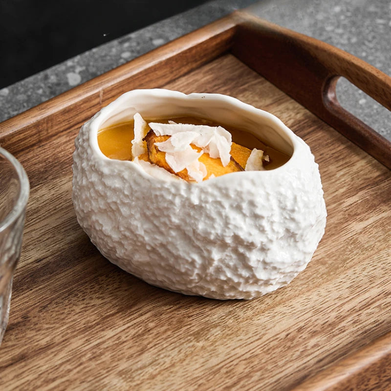 Ceramic Egg-shaped Dessert Bowls