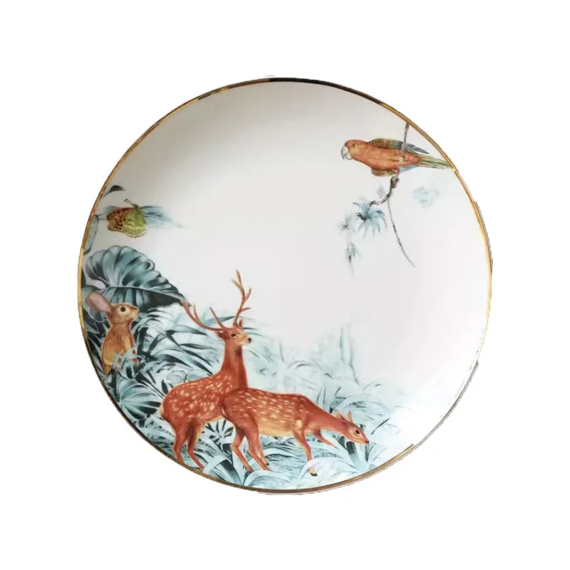 Jungle Style Ceramic Plate